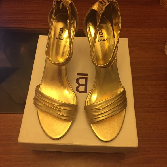 Gold Strappy Heel by Bakers - Picture 4 of 5